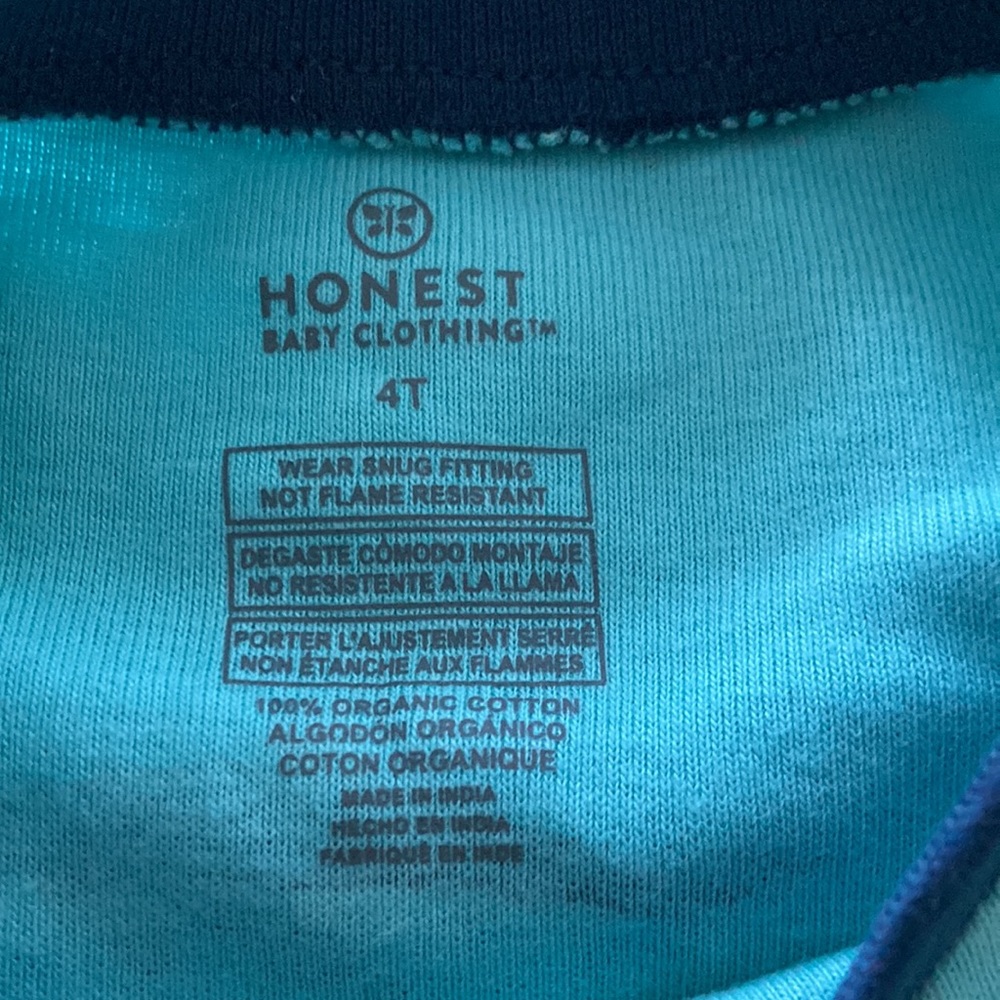 NWOT Honest baby 2 pc matching shark pj set - Picture 3 of 5